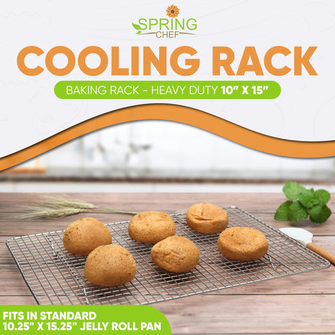 Spring Chef rejilla para hornear y enfriar, flujo de aire óptimo.
