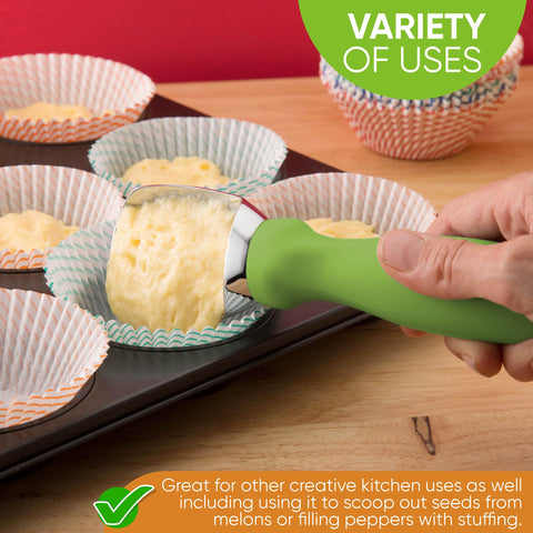 Spring Chef mango ergonómico y agarre cómodo para manipular helado