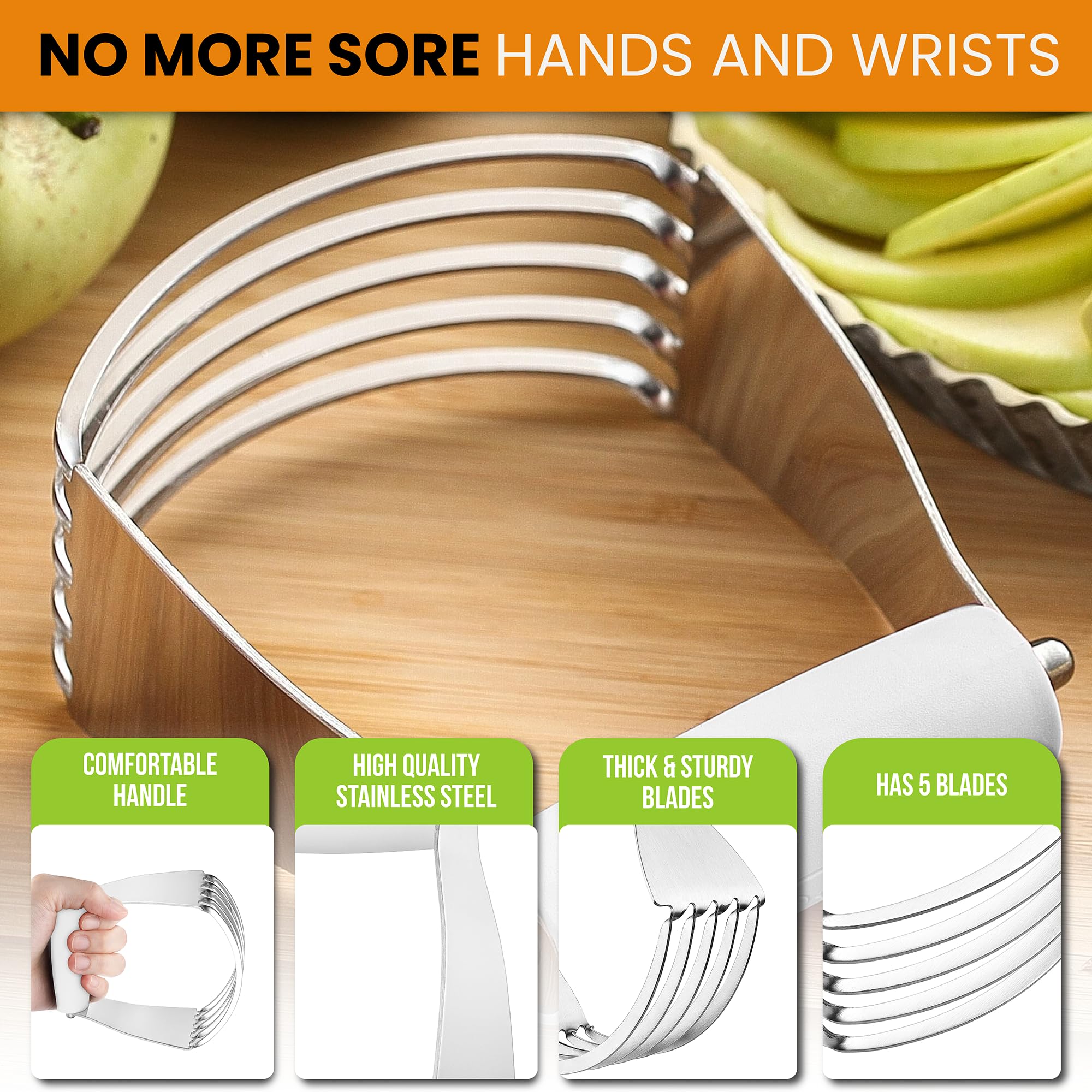 Spring Chef: mango ergonómico con agarre suave para trabajo cómodo.