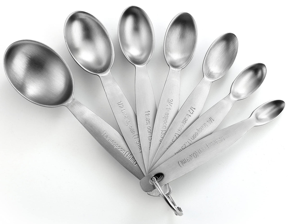 Spring Chef cucharas medidoras, diseño ovalado para precisión en horneado.