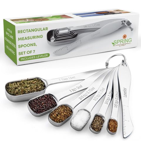 Spring Chef juego de cucharas medidoras en acero inoxidable con nivelador
