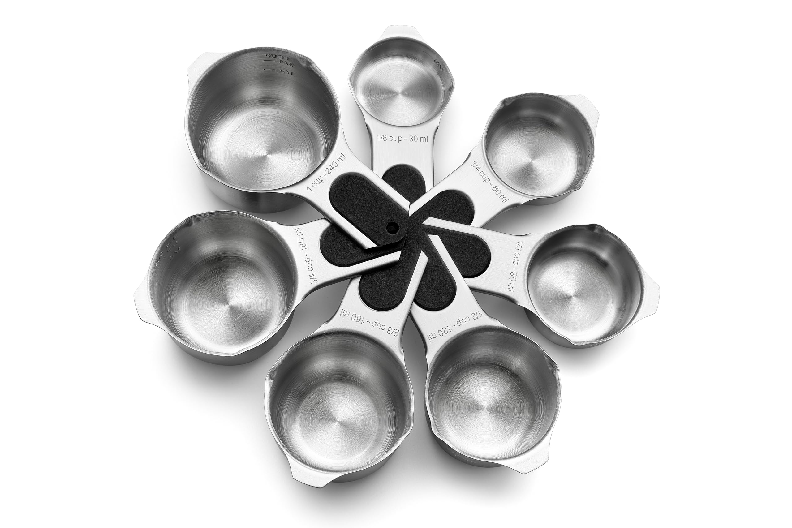 Spring Chef tazas de medición magnéticas, apilables para ahorrar espacio.
