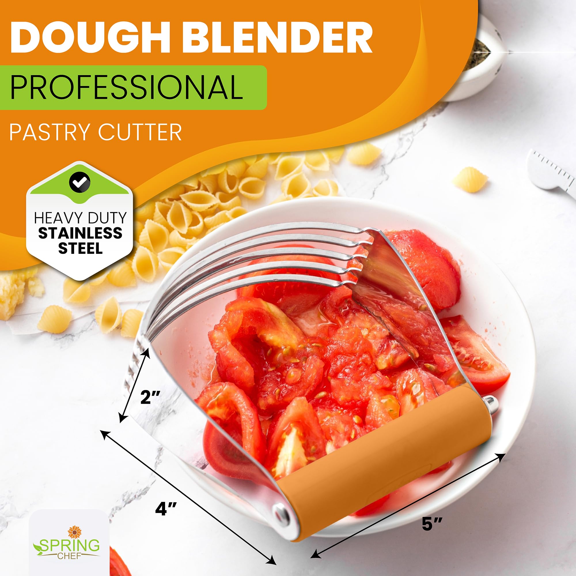 Spring Chef: mezclador de masa color mango añade estilo y comodidad en la cocina.