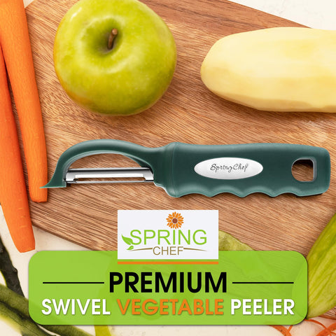 Spring Chef Diseno Ergonomico que reduce esfuerzo al pelar