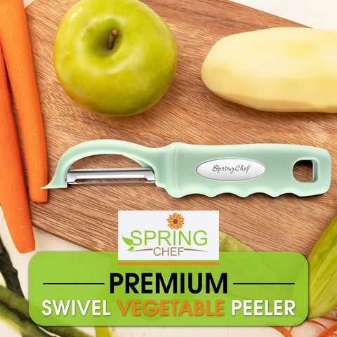 Spring Chef Pelador Mango ergonómico ofrece confort durante uso prolongado
