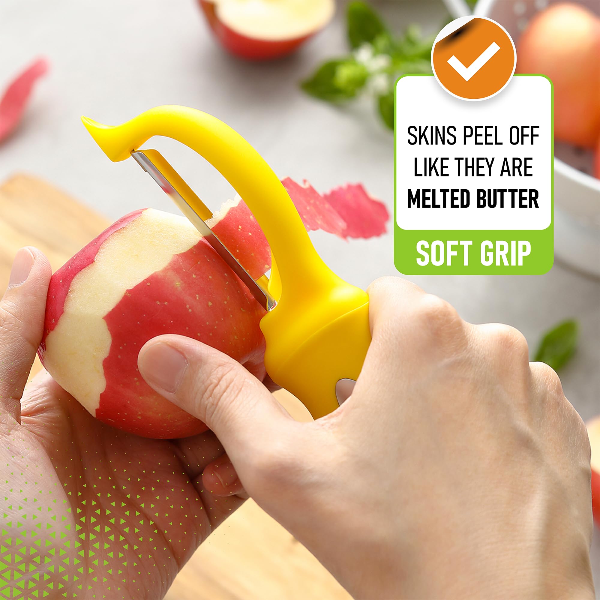 Spring Chef mango suave ergonómico para un agarre cómodo.