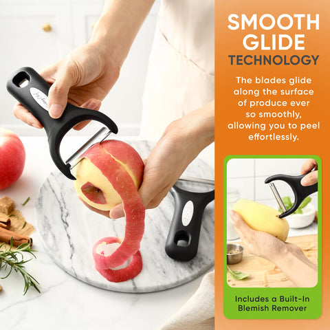 Spring Chef pelador con deslizamiento suave para pelar sin esfuerzo.
