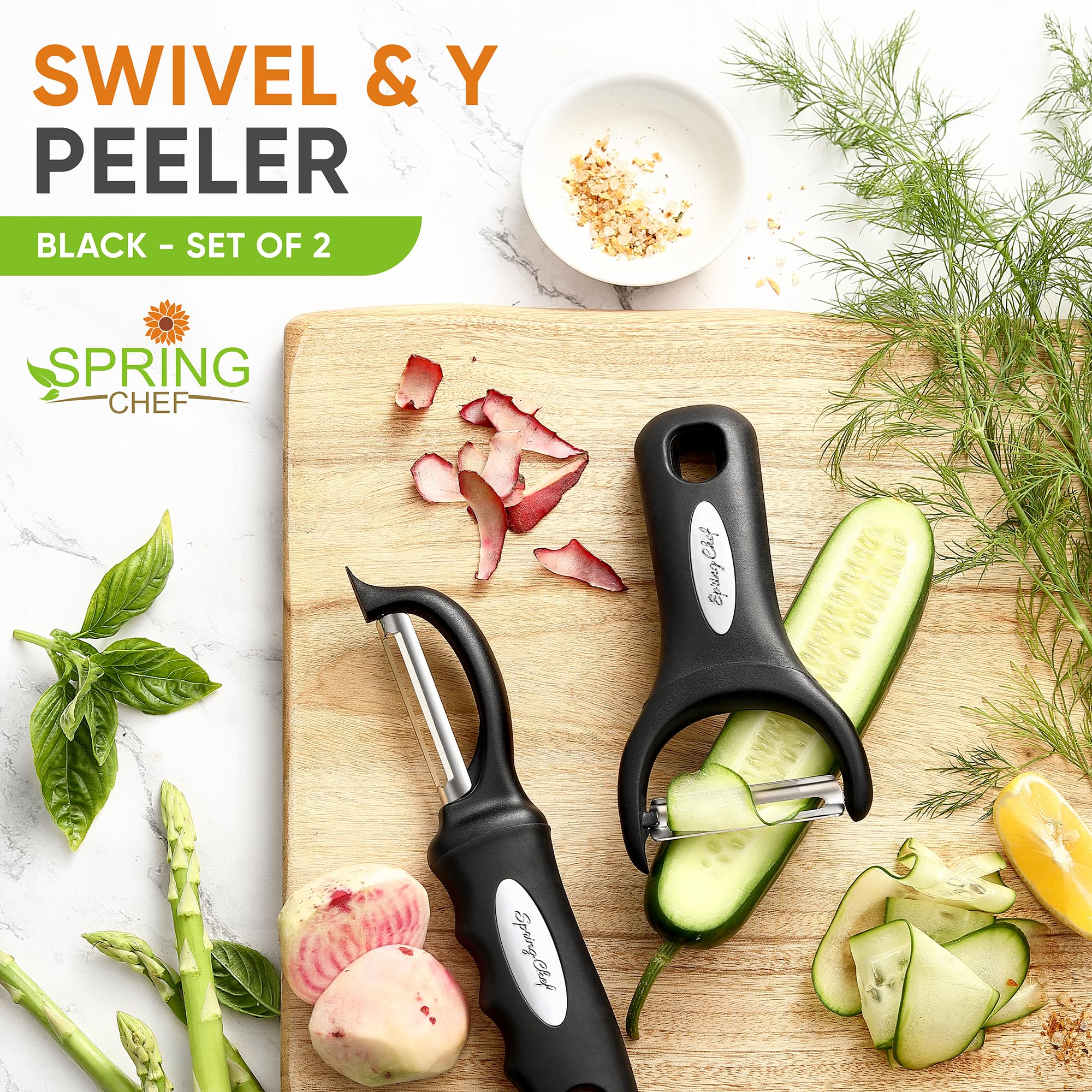 Spring Chef pelador en Y para patatas y manzanas