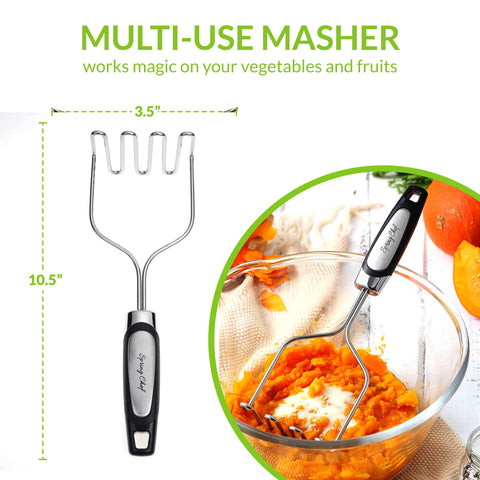 Spring Chef pelador verduras premium, mango ergonómico para pelar con comodidad.