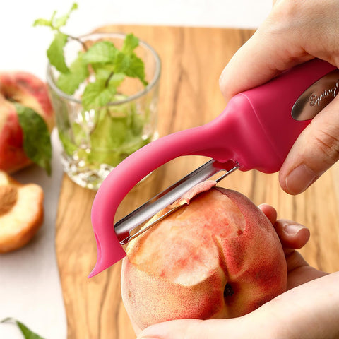 Spring Chef pelador rosado con remover imperfecciones integrado para piel uniforme.