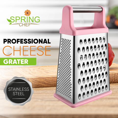 Spring Chef rallador 4 caras para diferentes texturas de queso y verduras