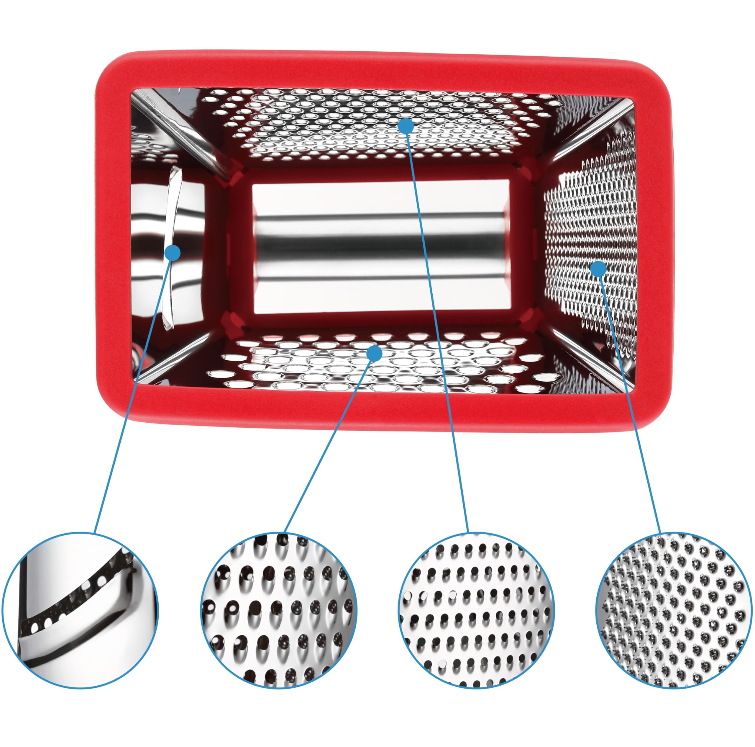 Spring Chef rallador multiusos xl: una sola herramienta para varios alimentos.