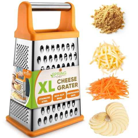 Spring Chef rallador manual XL con asa ergonómica para un agarre cómodo.