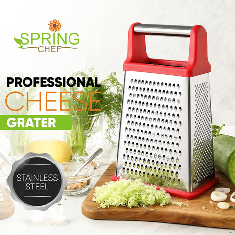 Spring Chef rallador verduras cuatro lados xl: prepara zanahoria y patata de forma uniforme.