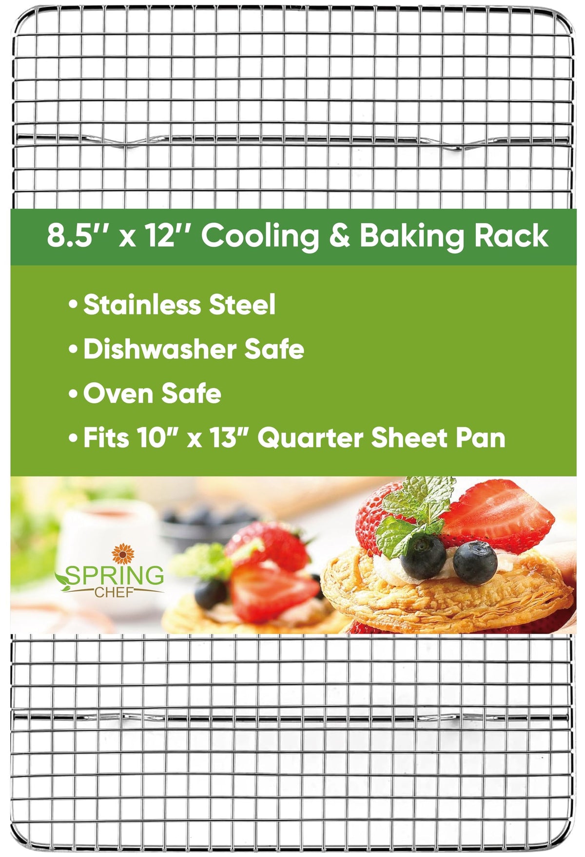 Spring Chef rejilla de acero inoxidable para enfriar con buena circulación de aire