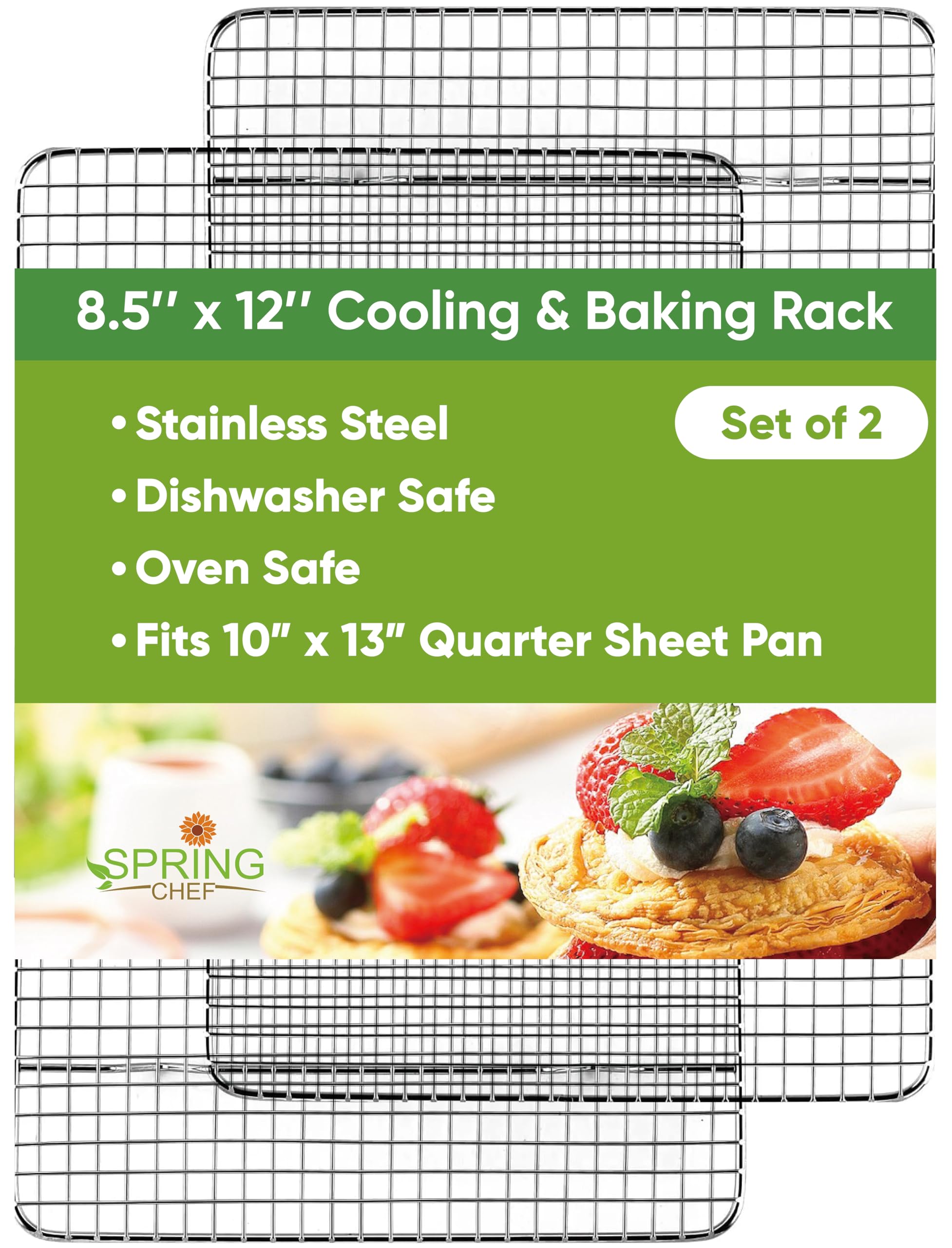 Spring Chef rejilla de enfriamiento en acero inoxidable para enfriar de forma uniforme