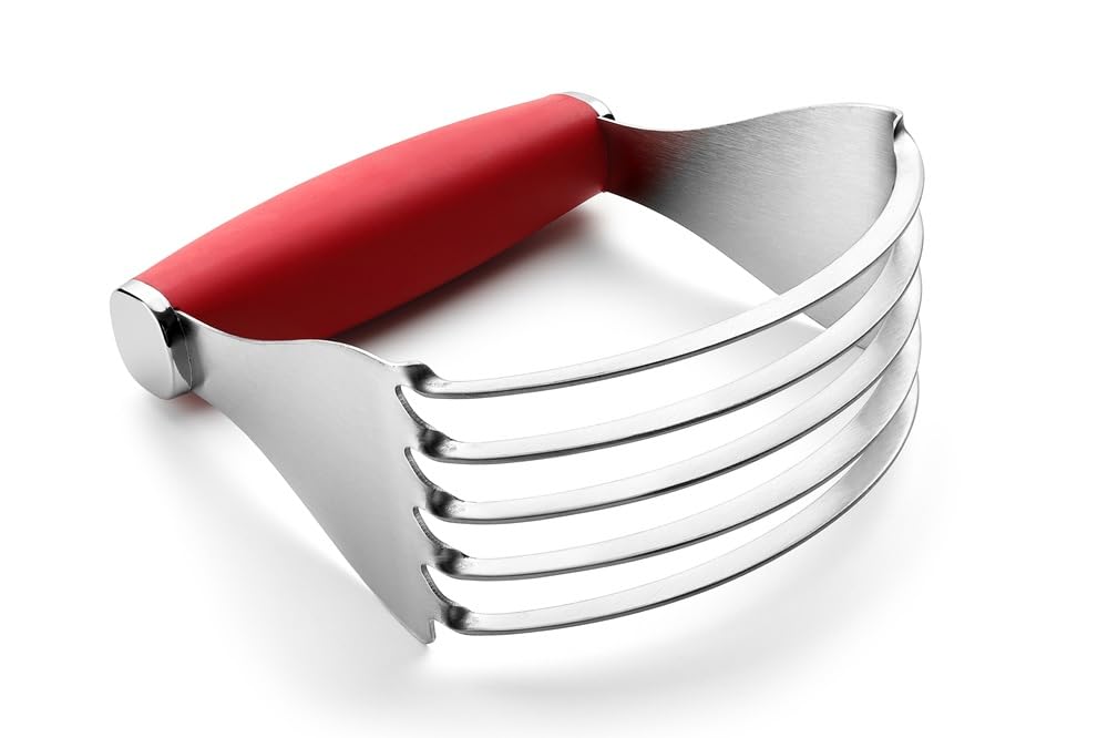 Spring Chef XL cortador de masa en acero inoxidable con 5 hojas para cortar mantequilla fría con facilidad.