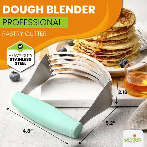 Cuchillas de acero inoxidable del Spring Chef XL para cortar mantequilla fría