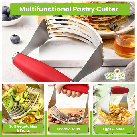 Spring Chef XL versatilidad para cortar frutas y verduras suaves con precisión.