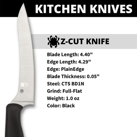 Spyderco Z-Cut mango PP negro cómodo en tareas diarias