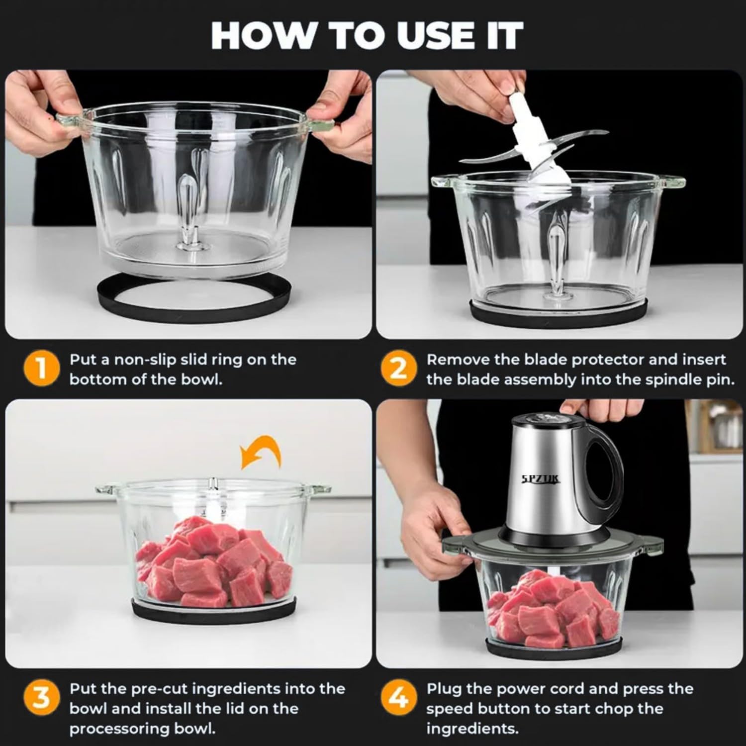 SPZTJK materiales aptos para alimentos: acero inoxidable y vidrio sin BPA