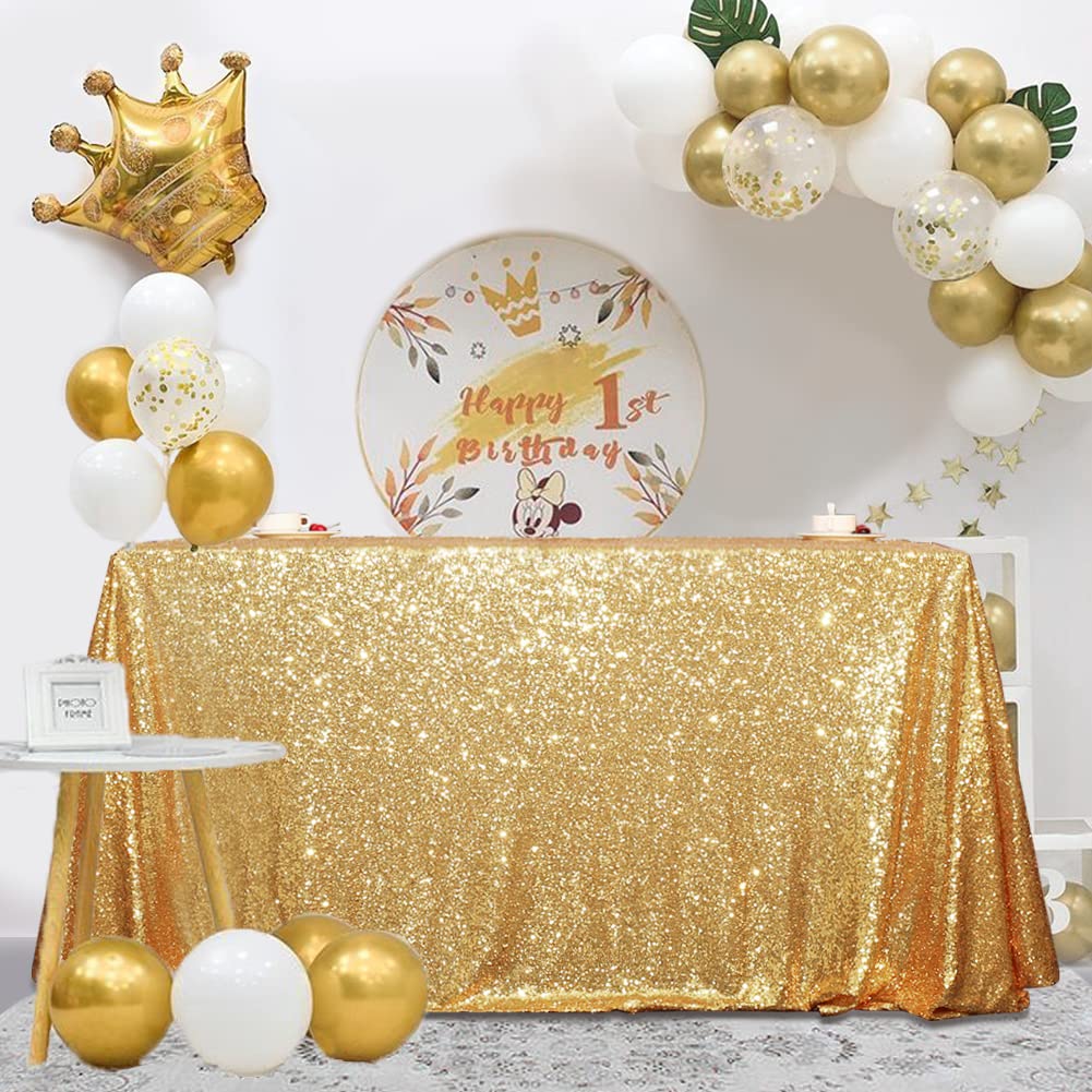 SquarePie mantel con lentejuelas doradas para brillo elegante en eventos