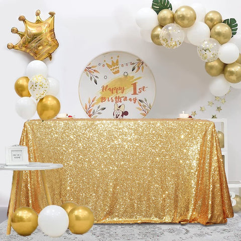 SquarePie mantel con lentejuelas doradas para brillo elegante en eventos