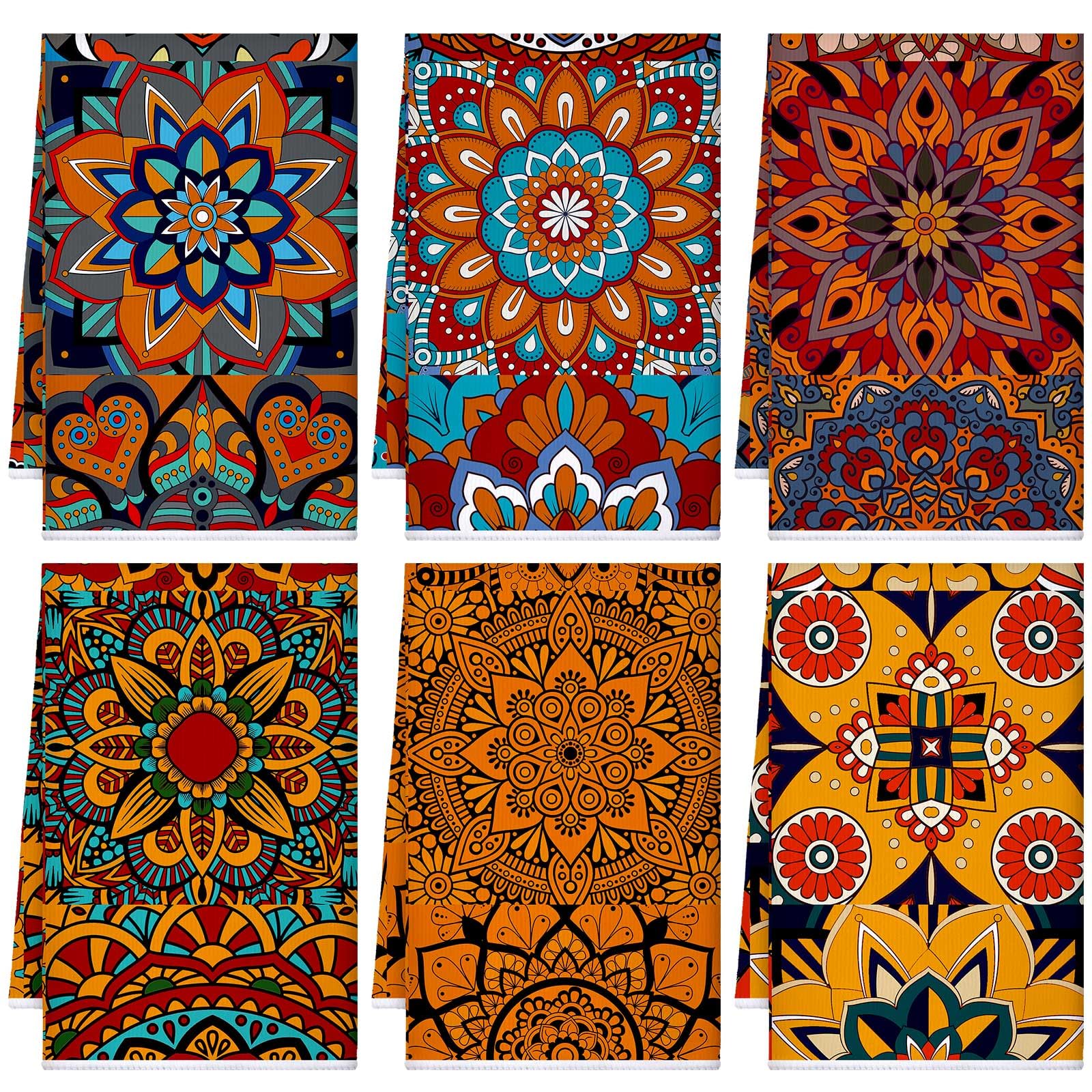 Toallas cocina mandala Sratte: secado rápido y absorbencia para platos.