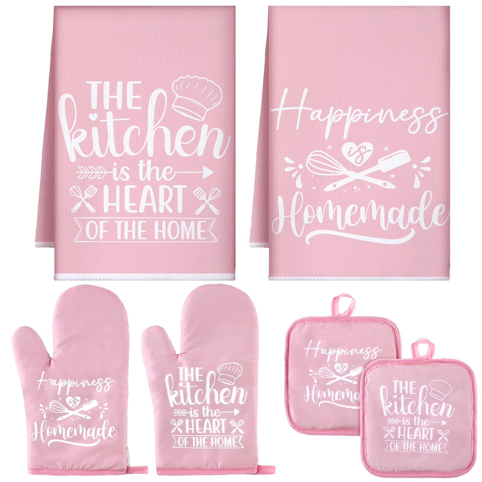 Sratte toallas de cocina rosa, absorbentes para secar platos y manos.
