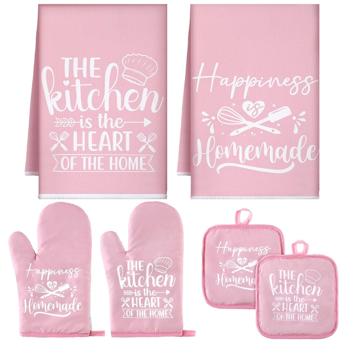 Sratte toallas de cocina rosa, absorbentes para secar platos y manos.