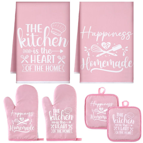 Sratte toallas de cocina rosa, absorbentes para secar platos y manos.