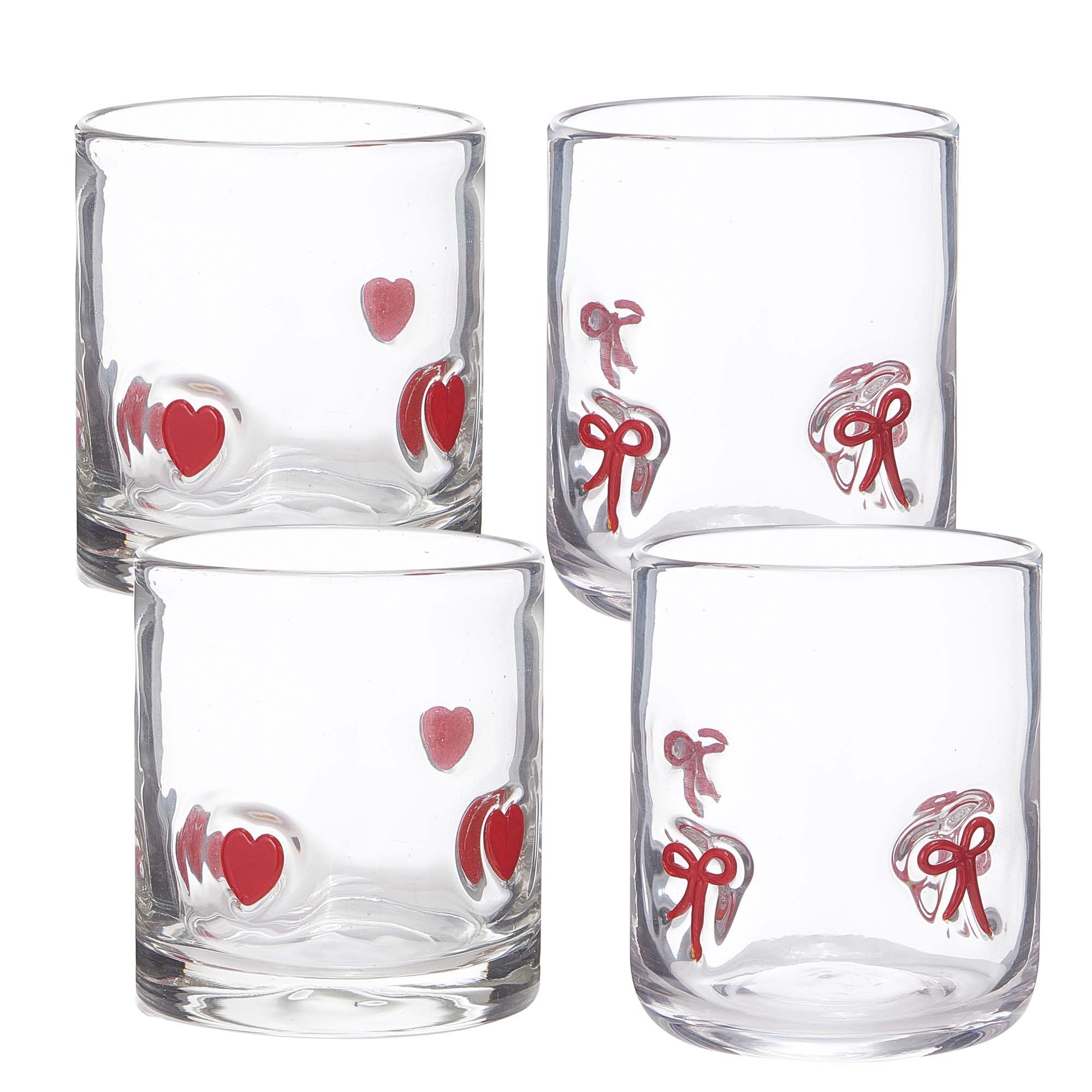 SRCVYLT vasos con corazón y lazo, ideal para brindis románticos en pareja.