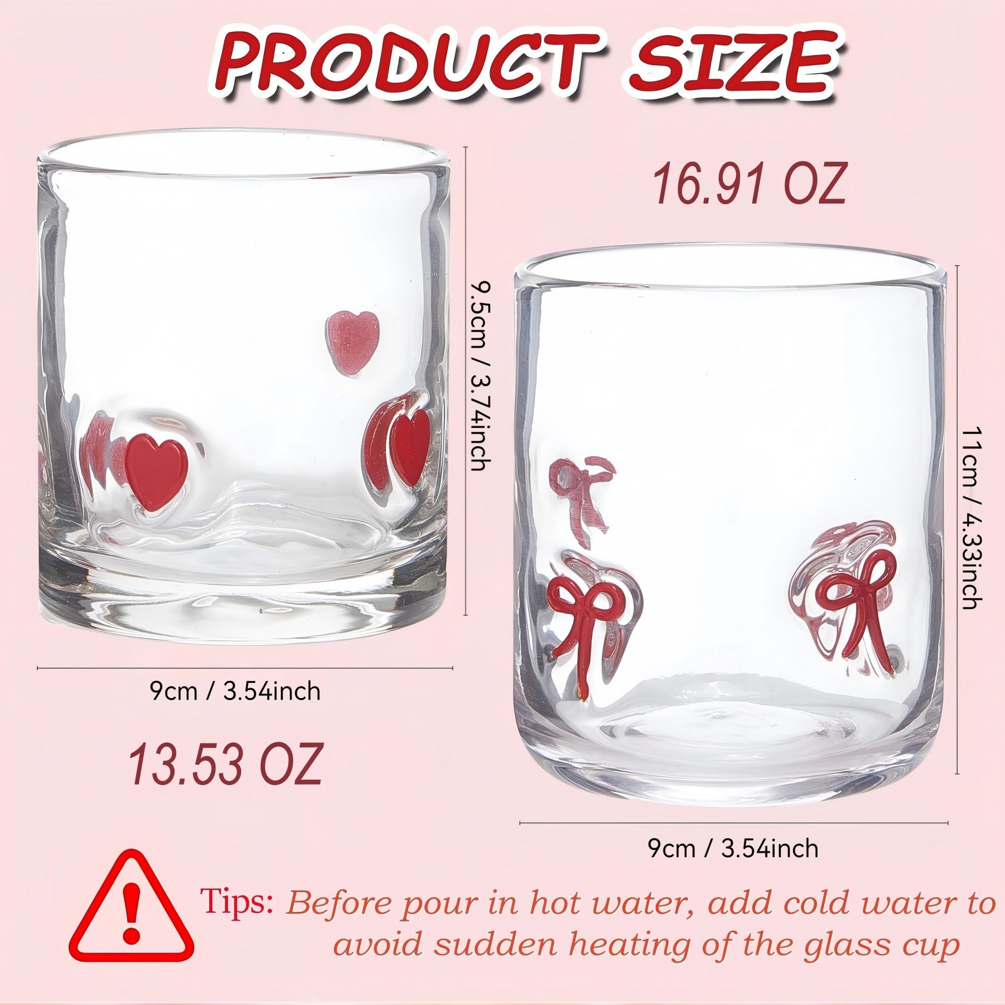 SRCVYLT vaso sin tallo con corazón, perfecto para cenas de aniversario.