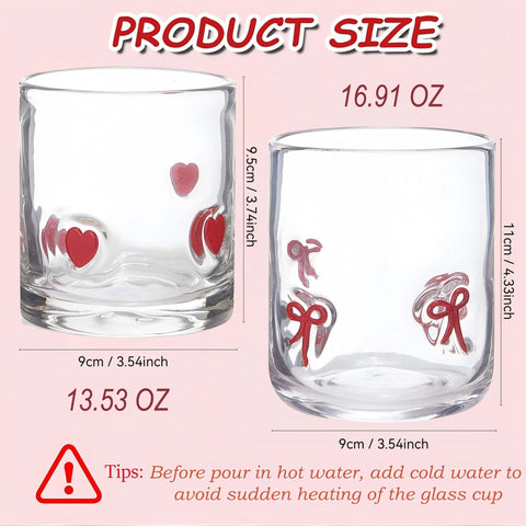 SRCVYLT vaso sin tallo con corazón, perfecto para cenas de aniversario.