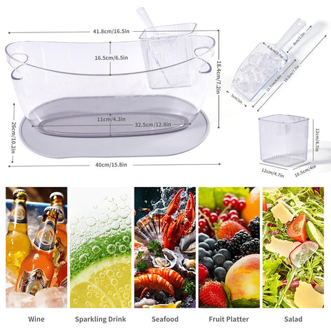SRRUI 5,5L cubo para enfriar varias botellas en fiestas.