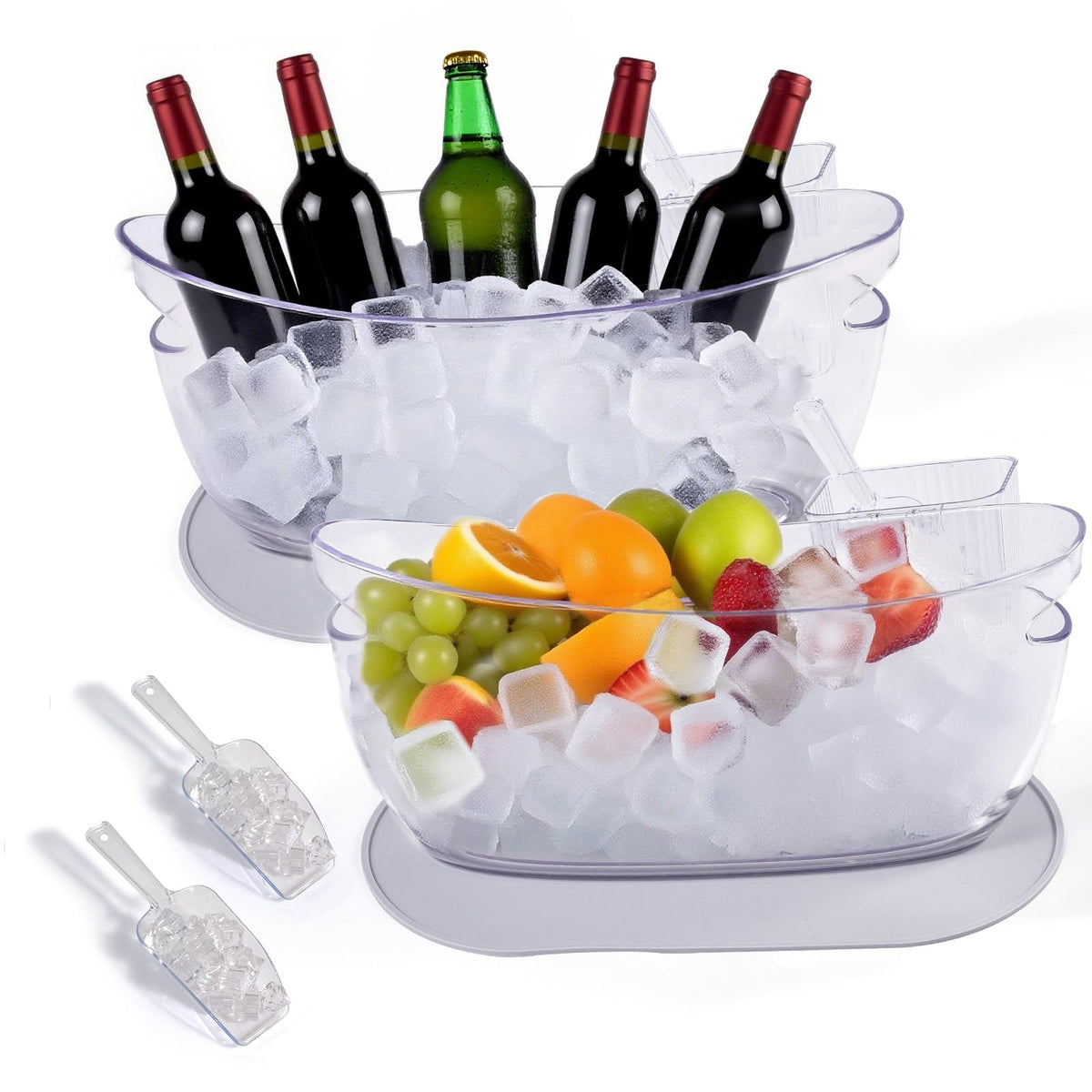 Cubo de hielo SRRUI con condensación reducida para mesas limpias.