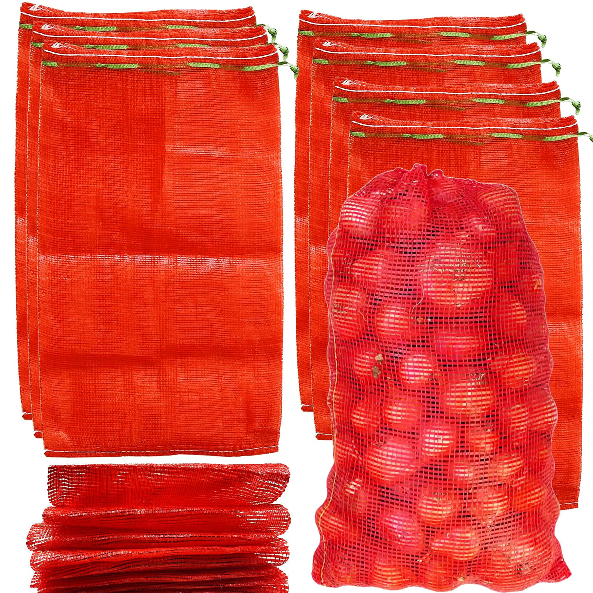 SRXES bolsas de malla para cebollas: flujo de aire para mayor frescura.