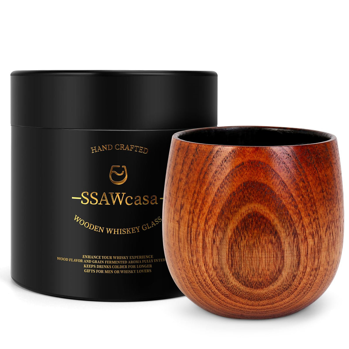 Vaso SSAWcasa con interior carbonizado para notas ahumadas intensas