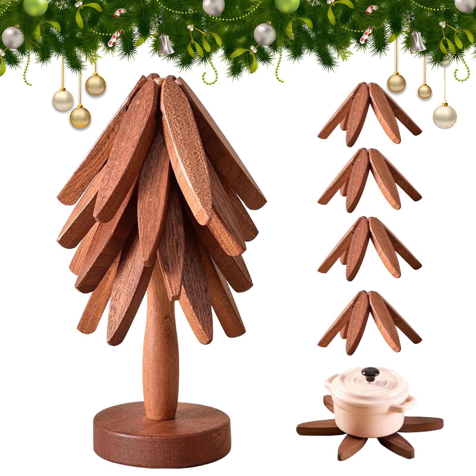 SSFUN posavasos árbol navidad para decoración y protección de superficies.