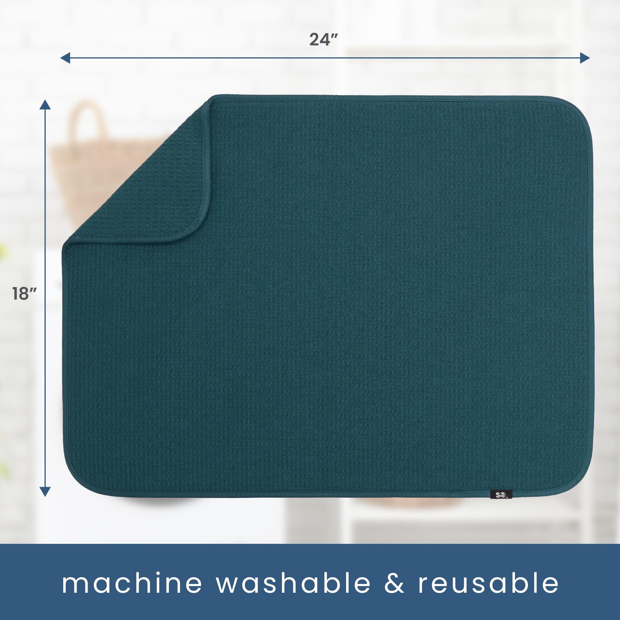 Lavable a máquina, alfombrilla S&T INC. XL, fácil de lavar y guardar.