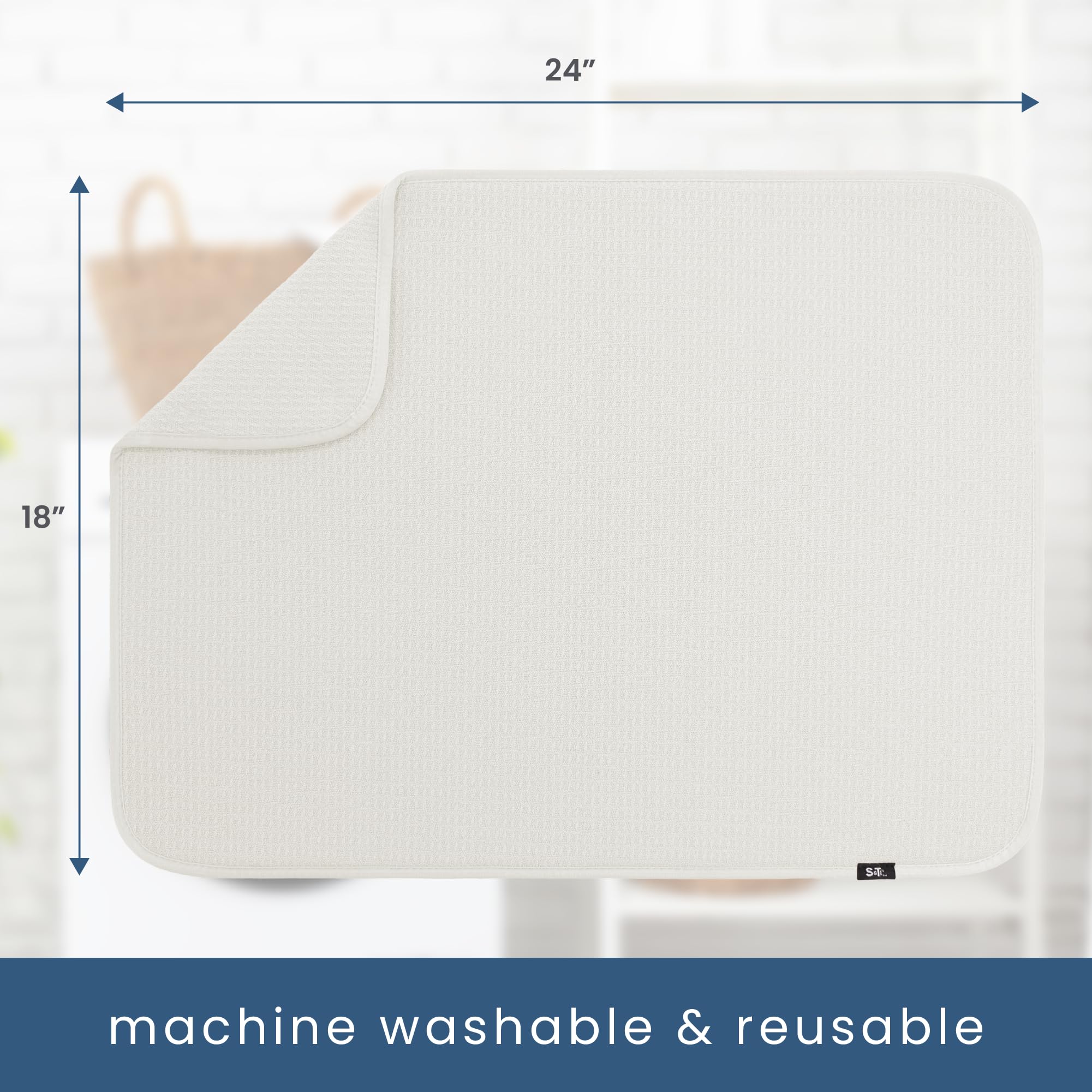 S&T INC. Lavable a máquina, tapete secado práctico y duradero.
