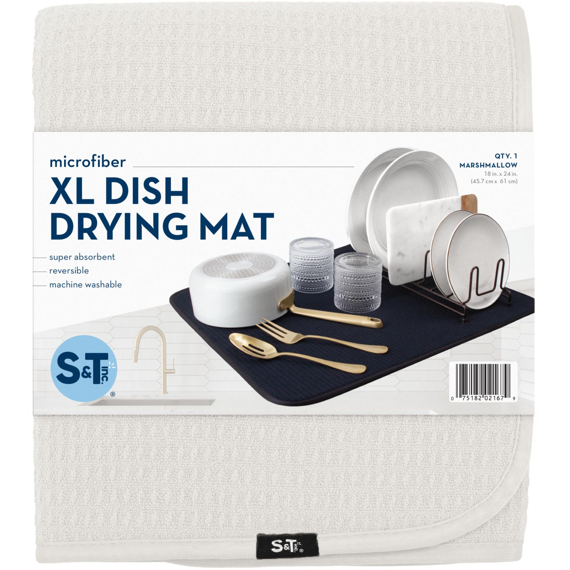 S&T INC. Ideal para secar copas y platos sin goteos.