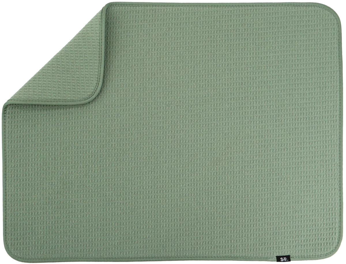 S&T INC. Tapete secado XL para platos, encimera seca gracias a la absorción de agua.