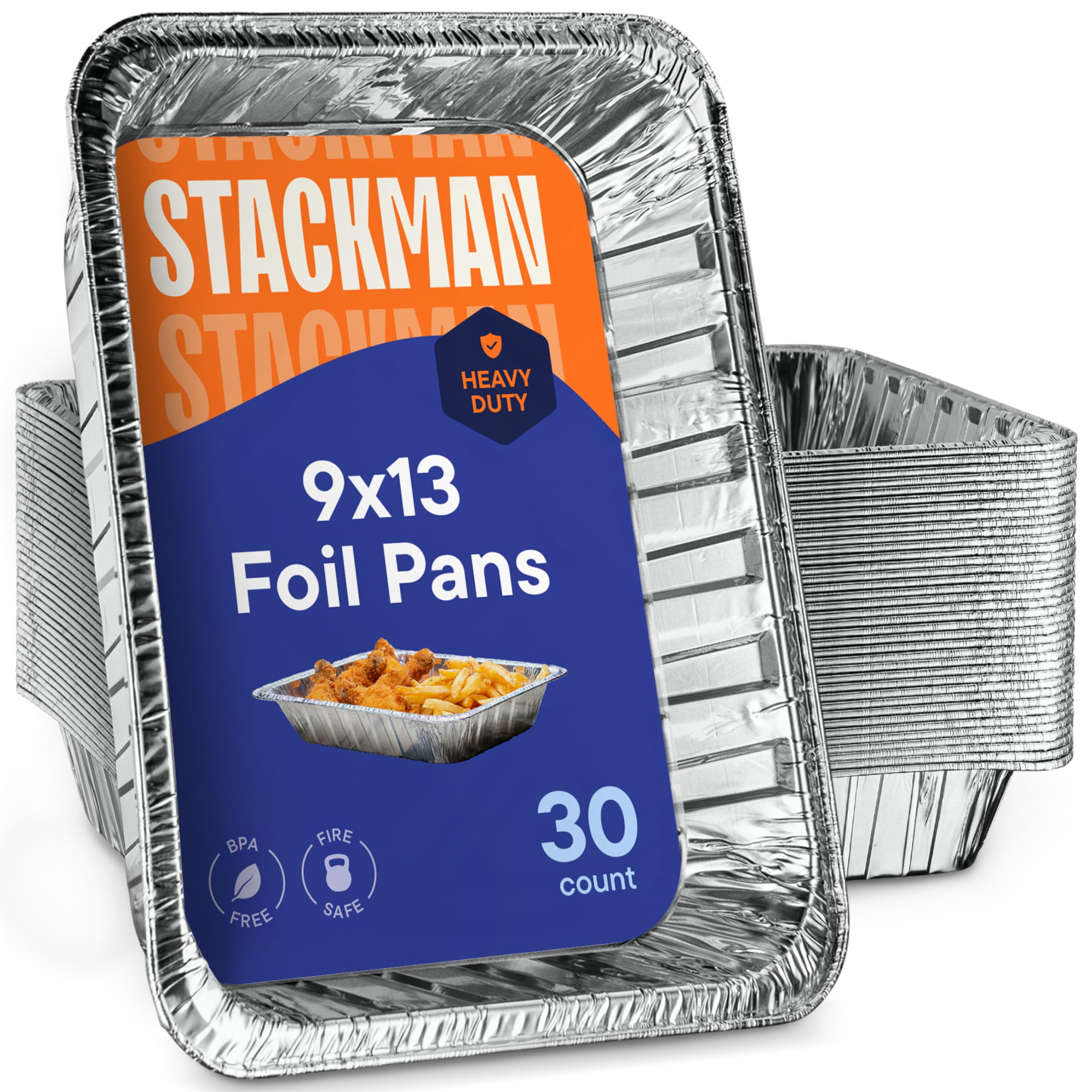 Stack Man bandejas aluminio 9x13 desechables para cocinar y servir
