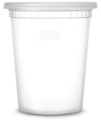 Stack Man contenedores apilables para congelador y ahorro de espacio