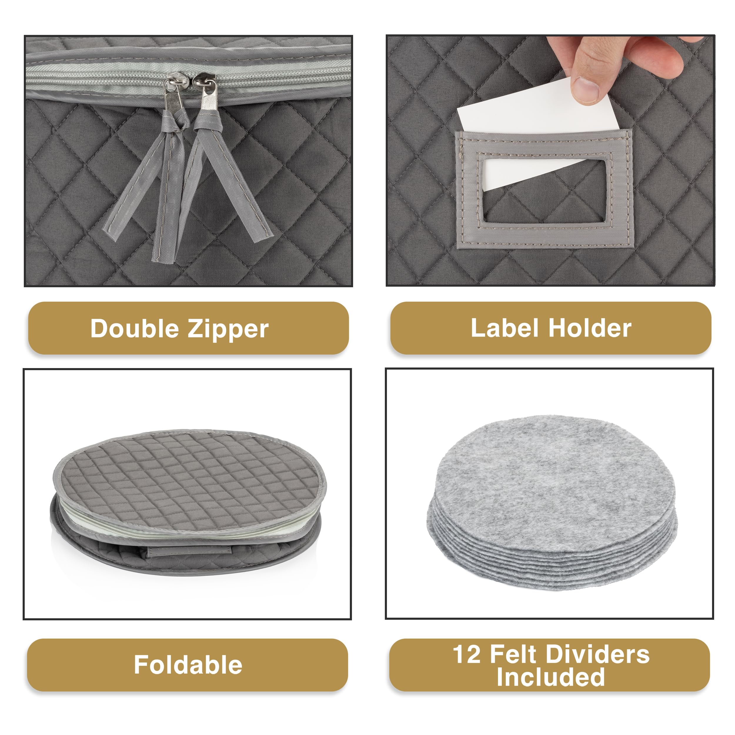 Stack Store Plus More: doce separadores de fieltro para evitar rayaduras.