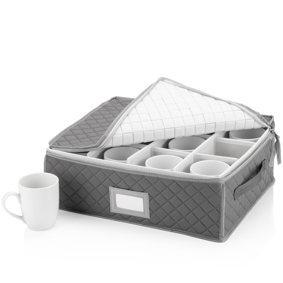 Stack Store Plus More cofre acolchado para tazas protege y organiza hasta 12 piezas