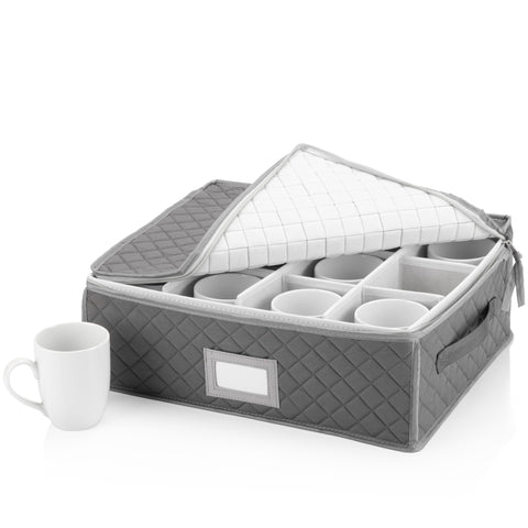 Stack Store Plus More cofre acolchado para tazas protege y organiza hasta 12 piezas