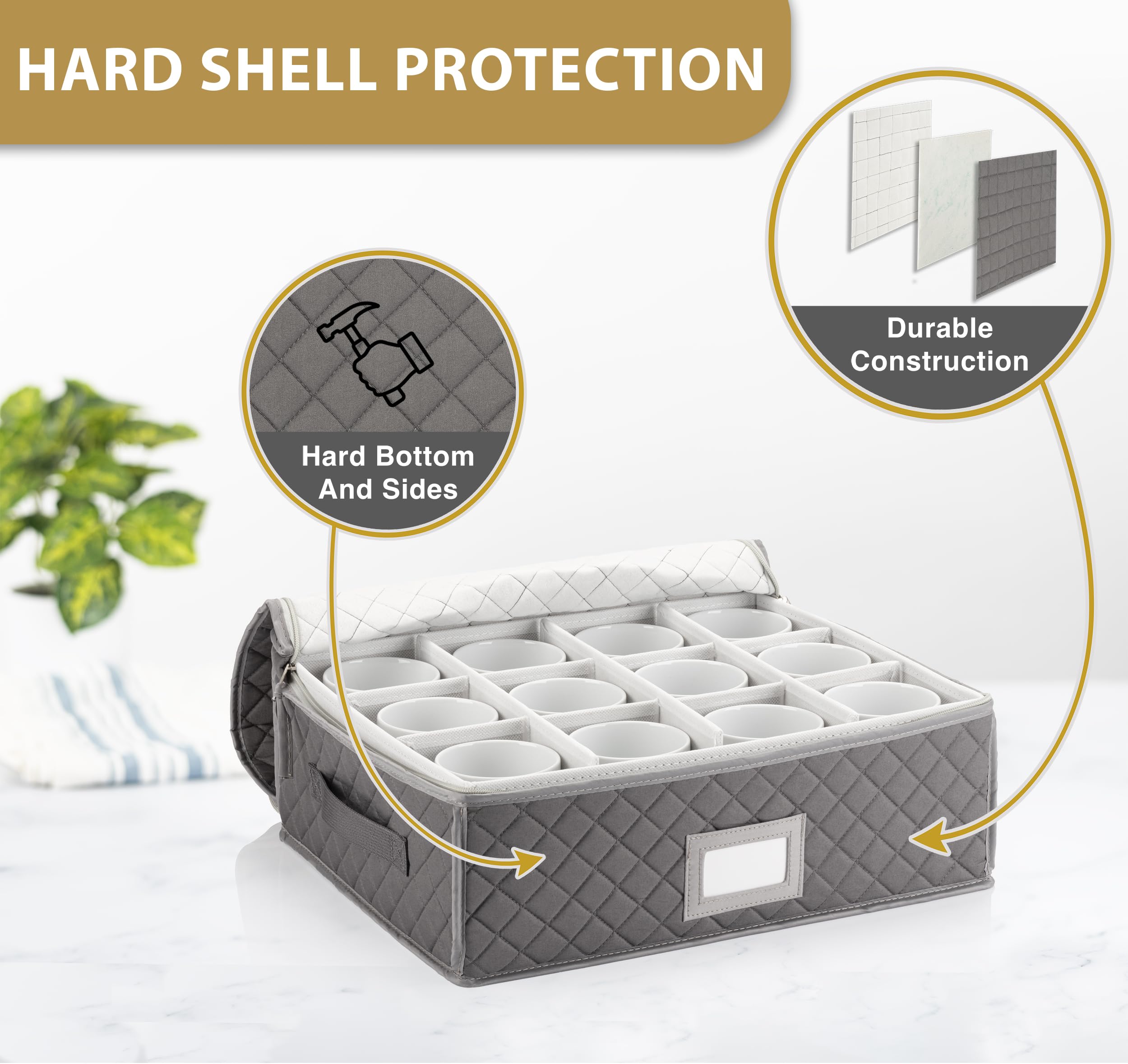 Material poliéster gris acolchado de Stack Store Plus More ofrece protección suave