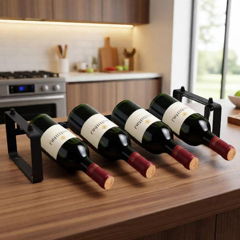 STAEVER estante-vino-compacto 4 botellas para encimera y despensa.